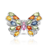 Anello in argento con Zaffiro Verde