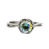 Anello in argento con Topazio Moonlight