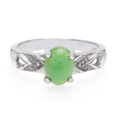 Anello in argento con Crisoprasio Imperiale