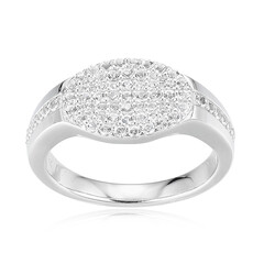Anello in argento con Topazio Bianco