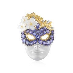 Fermacravatta in argento con Tanzanite (Gems en Vogue)
