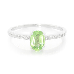 Anello in argento con Cianite Menta