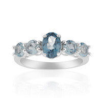 Anello in argento con Topazio Blu Londra