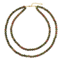 Collana in argento con Unakite