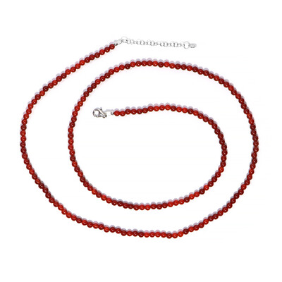 Collana in argento con Onice Rossa