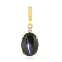 Ciondolo in argento con Diopside Stellato d'India