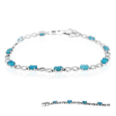 Bracciale in argento con Opale Blu Caraibico
