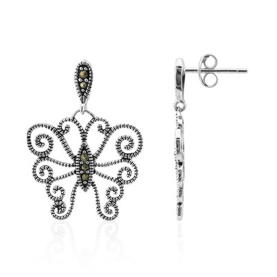 Orecchini in argento con Marcassite