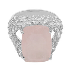 Anello in argento con Quarzo Rosa