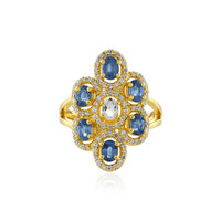 Anello in argento con Zaffiro Blu