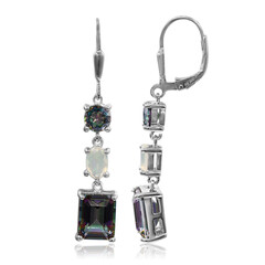 Orecchini in argento con Quarzo Mistico Verde