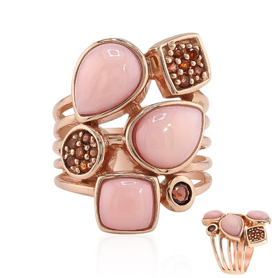 Anello in argento con Opale Rosa