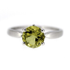 Anello in argento con Quarzo Ouro Verde