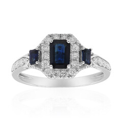 Anello in oro con Zaffiro Ceylon Blu