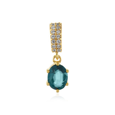 Ciondolo in argento con Fluorite Petrolio del Belgio