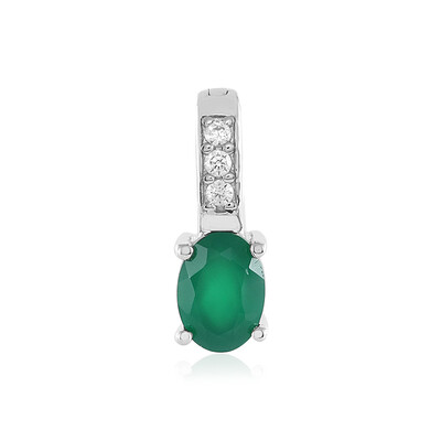 Ciondolo in argento con Onice Verde