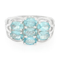 Anello in argento con Apatite Blu