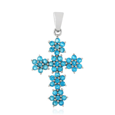 Ciondolo in argento con Apatite Blu Neon