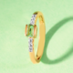 Anello in oro con Berillo Verde Menta Nigeriano