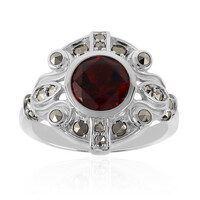 Anello in argento con Granato Mozambico (Annette classic)