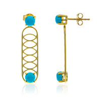 Orecchini in oro con Turchese Sleeping Beauty (Ornaments by de Melo)