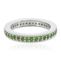 Anello in argento con Diopside Russo