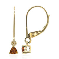 Orecchini in oro con Spessartina Californiana (Amanda Adkins)