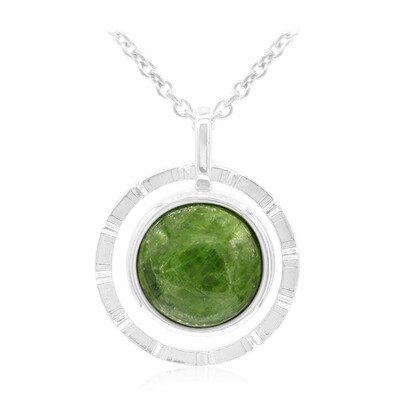 Collana in argento con Diopside Russo