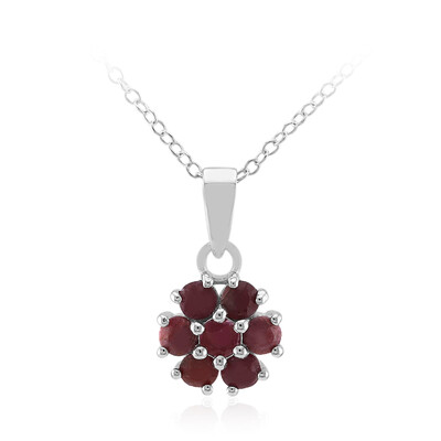 Collana in argento con Rubino