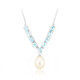 Collana in argento con Perla d'Acqua Dolce Bianca