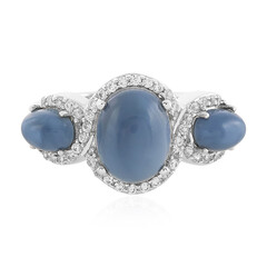 Anello in argento con Opale Blu