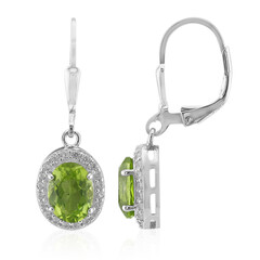 Orecchini in argento con Peridoto della Birmania