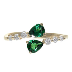 Anello in oro con Tsavorite AAA del Kenia (CIRARI)