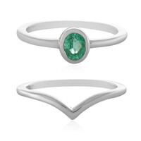 Anello in argento con Smeraldo Russo
