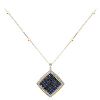 Collana in oro con Zaffiro Ceylon Blu (CIRARI)