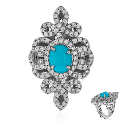 Anello in argento con Turchese Sleeping Beauty (Dallas Prince Designs)