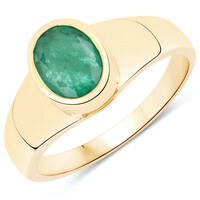 Anello in oro con Smeraldo Zambia