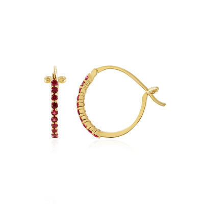 Orecchini in argento con Spinello Rosso