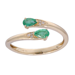 Anello in oro con Smeraldo Zambia AAA (CIRARI)