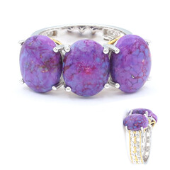 Anello in argento con Turchese Kingman Mohave Porpora (Gems en Vogue)