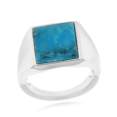 Anello in argento con Turchese Kingman Mohave Blu (Faszination Türkis)