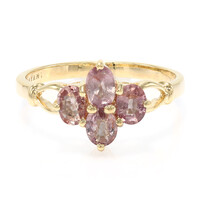Anello in oro con Zaffiro Padparadscha (non riscaldato) (AMAYANI)