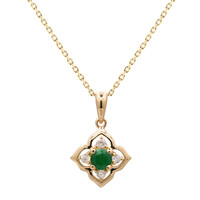 Collana in oro con Smeraldo Zambia AAA (CIRARI)