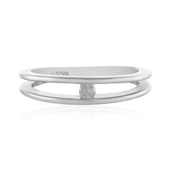 Anello in argento con Diamante I4 (J)
