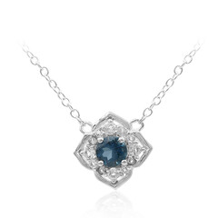Collana in argento con Topazio Blu Londra