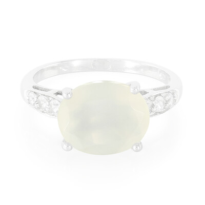 Anello in argento con Pietra di Luna Bianca