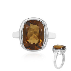 Anello in argento con Quarzo Champagne