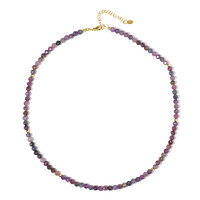 Collana in argento con Zaffiro Fancy
