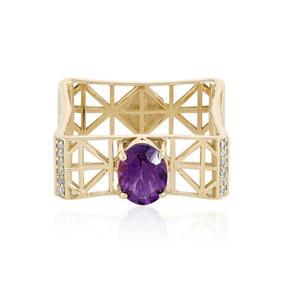 Anello in oro con Ametista Uruguay (Ornaments by de Melo)