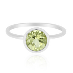 Anello in argento con Quarzo Ouro Verde